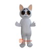 White Duomi Cat Mascot Cartoon Costume