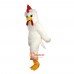 White Eagle Bird Chicken Cartoon Mascot Costume Plush with Mask