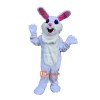 White Easter Bunny Cartoon Mascot Costume Plush with Mask