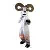White Goat Antelope Cartoon Mascot Costume Plush with Mask