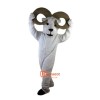 White Goat Antelope Cartoon Mascot Costume Plush with Mask