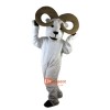 White Goat Antelope Cartoon Mascot Costume Plush with Mask