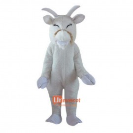 White Goat Cartoon Mascot Costume Plush with Mask