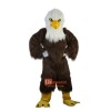 White Head Brown Eagle Cartoon Mascot Costume Plush with Mask