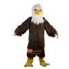 White Head Brown Eagle Cartoon Mascot Costume Plush with Mask