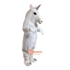 White Horse Unicorn Cartoon Mascot Costume Plush with Mask
