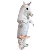 White Horse Unicorn Cartoon Mascot Costume Plush with Mask