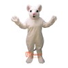 White Mouse Cartoon Costume Mascot