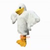 White Pelican Seabird Cartoon Mascot Costume Plush with Mask