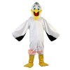 white Pelican Toucan Cartoon Mascot Costume Plush with Mask