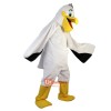 white Pelican Toucan Cartoon Mascot Costume Plush with Mask