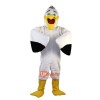 white Pelican Toucan Cartoon Mascot Costume Plush with Mask