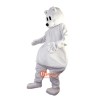 White Polar Bear Cartoon Mascot Costume Plush with Mask