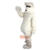 White Polar Bear Cartoon Mascot Costume Plush with Mask