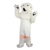 White Polar Bear Cartoon Mascot Costume Plush with Mask