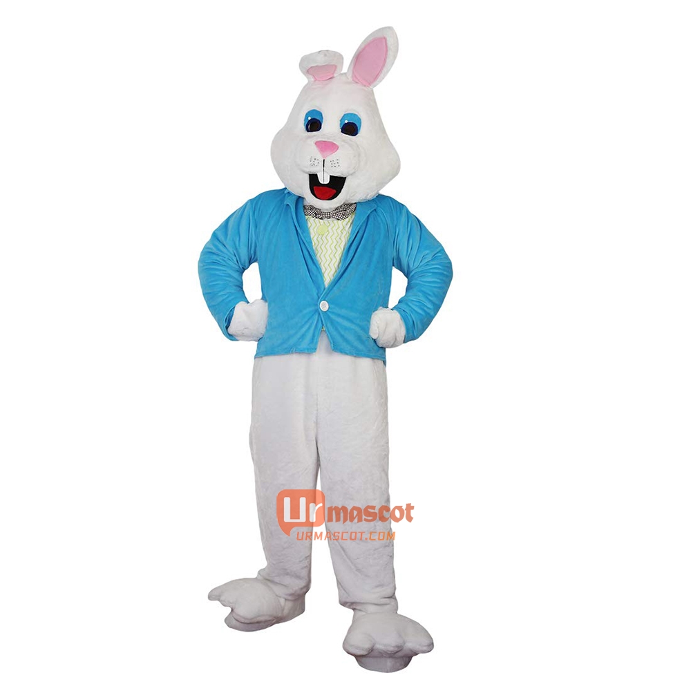 White Rabbit Bunny Cartoon Mascot Costume Plush with Mask