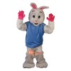 White Rabbit Cartoon Mascot Costume Plush with Mask