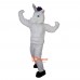 White Unicorn Horse Cartoon Mascot Costume Plush with Mask
