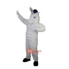 White Unicorn Horse Cartoon Mascot Costume Plush with Mask