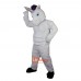 White Unicorn Horse Cartoon Mascot Costume Plush with Mask