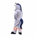 White Unicorn Horse Cartoon Mascot Costume Plush with Mask