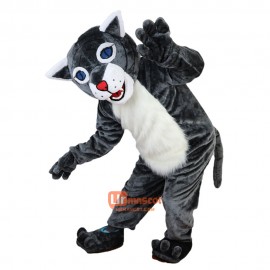 Wildcat Grey Tiger Wolf Cartoon Mascot Costume Plush with Mask