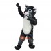Wildcat Grey Tiger Wolf Cartoon Mascot Costume Plush with Mask