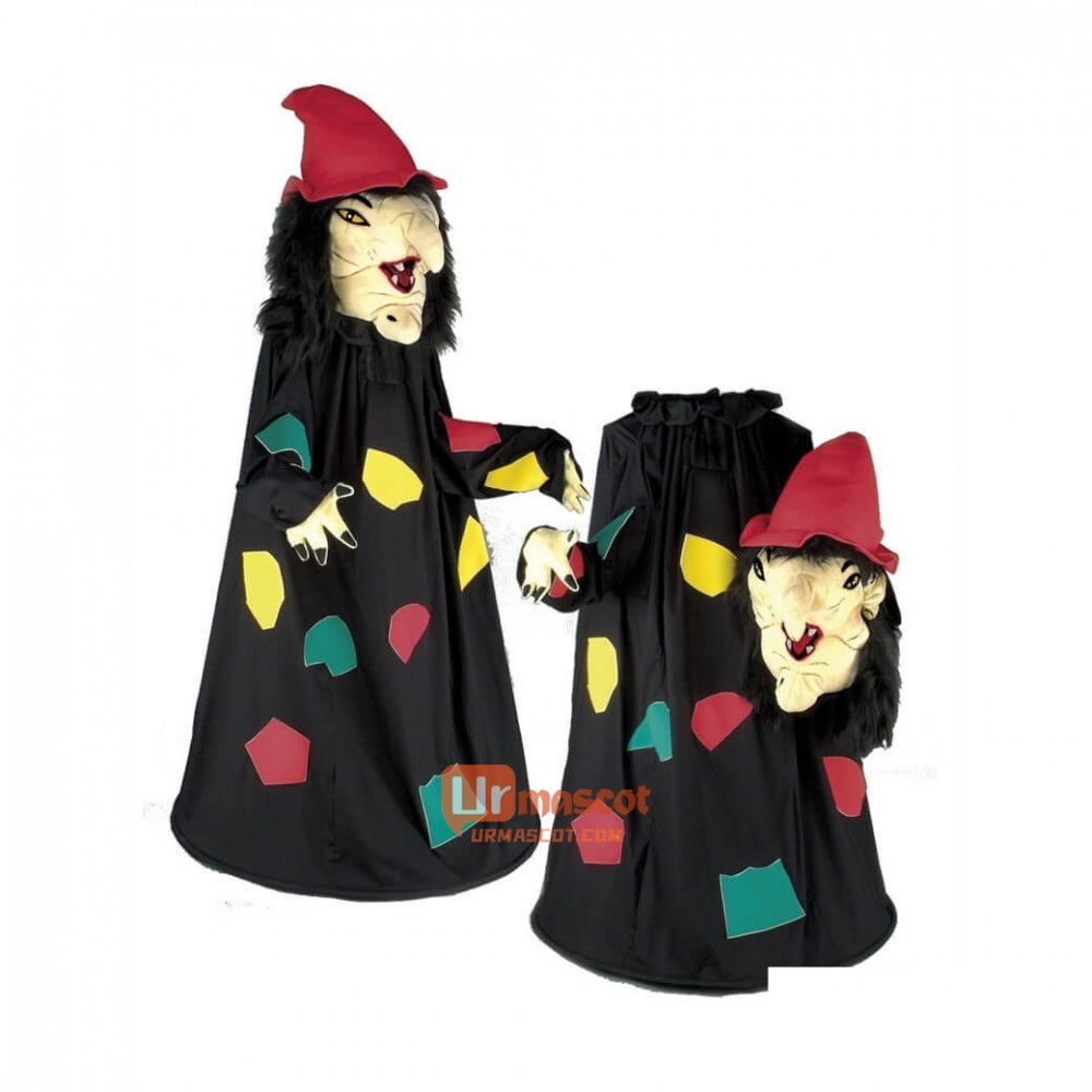 Witch Cartoon Mascot Costume Plush with Mask Free Shipping
