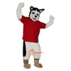 Wolf Dog Cartoon Mascot Costume Plush with Mask