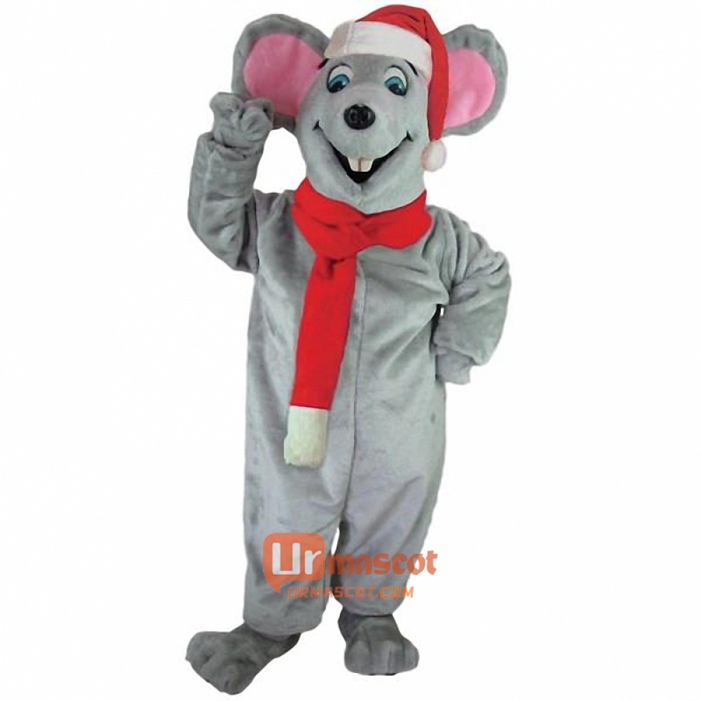 X mas Mouse Cartoon Mascot Costume