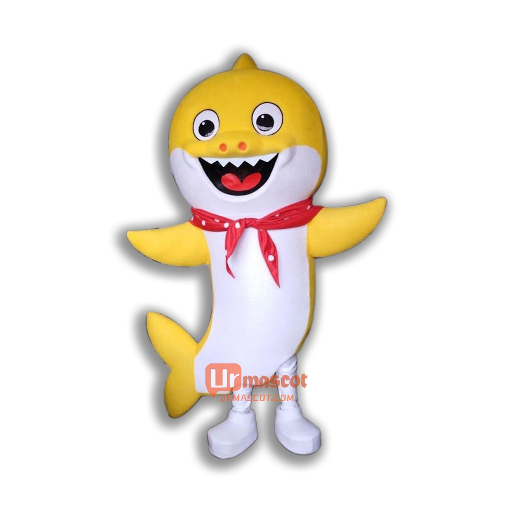 Yellow Baby Shark Mascot Costume Cosplay Outfits