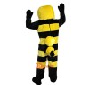 yellow bee Cartoon Mascot Costume Plush with Mask