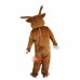 Yellow Brown Elk Moose Wapiti Cartoon Mascot Costume Plush with Mask