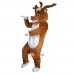 Yellow Brown Elk Moose Wapiti Cartoon Mascot Costume Plush with Mask