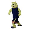 Yellow Bulldog Fierce Dog Vicious Dog Cartoon Mascot Costume Plush with Mask