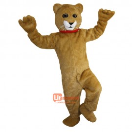 Yellow Cat Cartoon Mascot Costume Plush with Mask