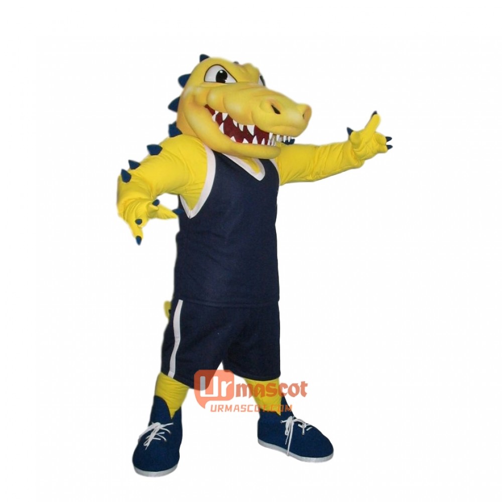 Yellow Crocodile Custom Cartoon Mascot Costume