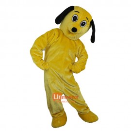 Yellow Dog Cartoon Mascot Costume Plush with Mask