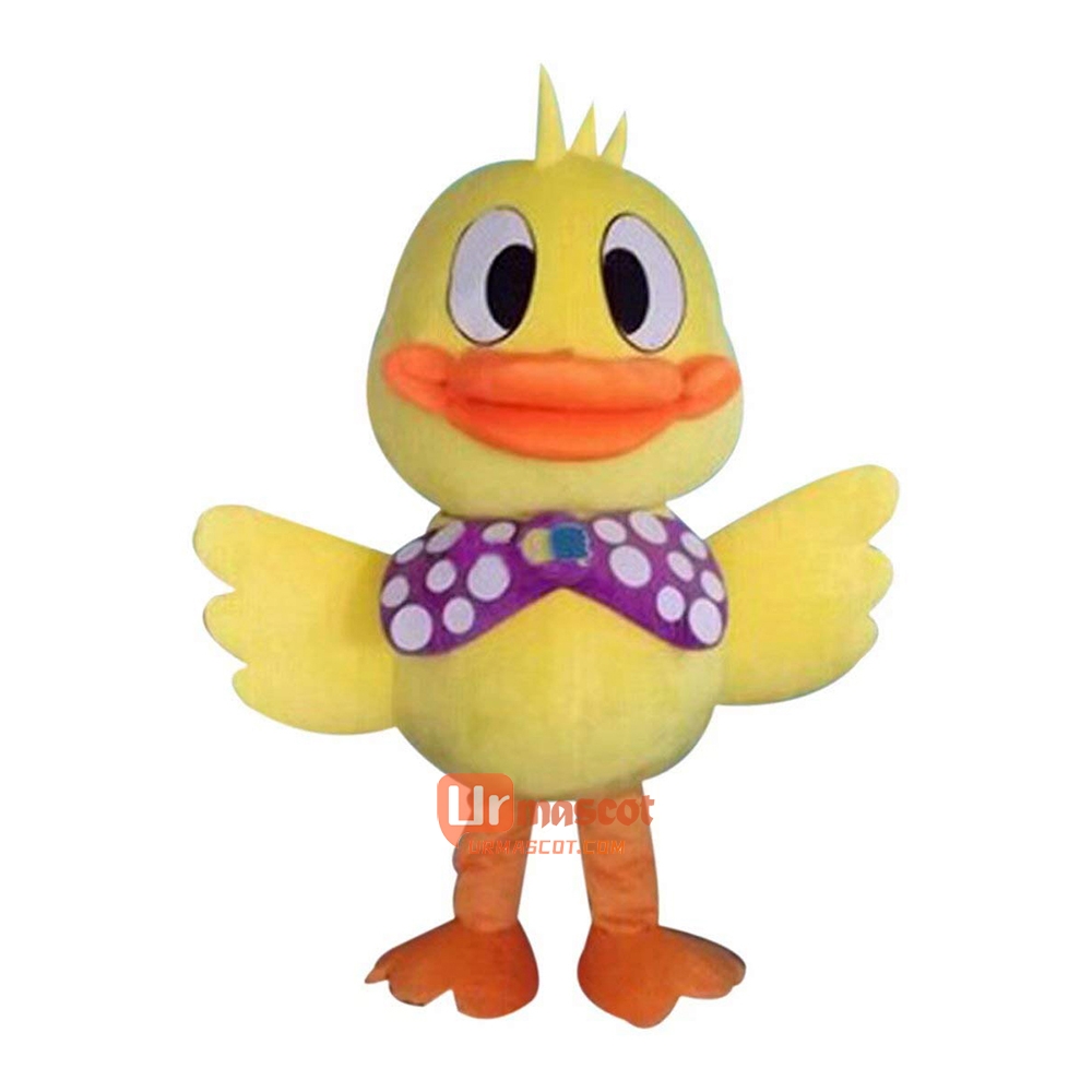 Yellow Duck Cartoon Mascot Costume Plush with Mask