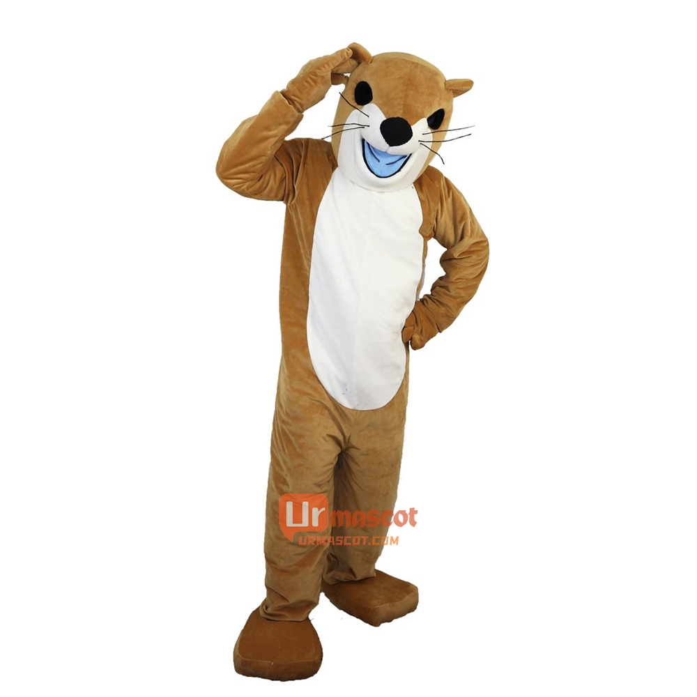 Yellow Gopher Mole Cartoon Mascot Costume Plush with Mask