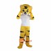 Yellow Sport Tiger Cartoon Mascot Costume Plush with Mask